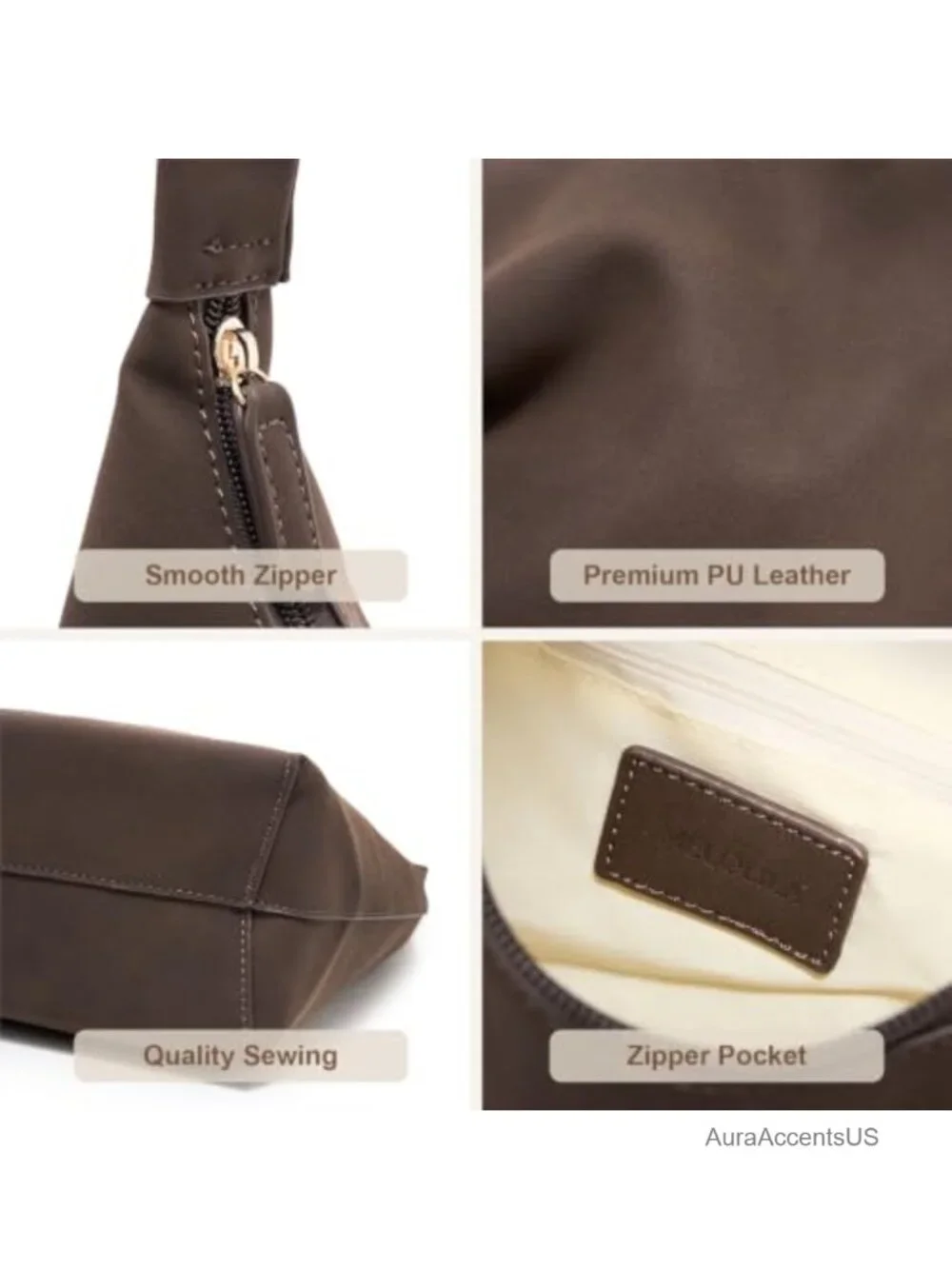 Small Hobo Shoulder Bag Faux Suede Y2K Purse